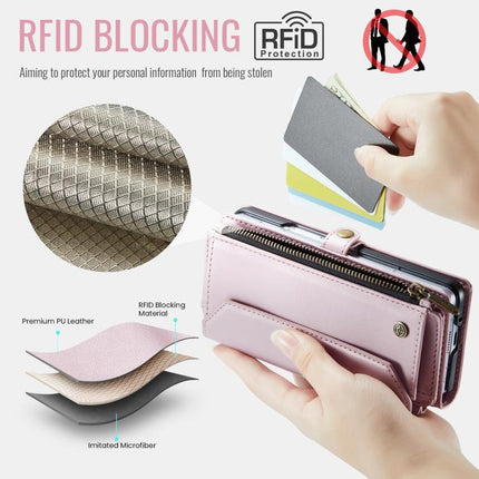 CaseMe C36 Card Slots Zipper Wallet RFID Anti-theft Leather Phone Case, For Galaxy Z Fold7, For Galaxy S25 Edge 5G, For Galaxy A56 5G, For Galaxy A36