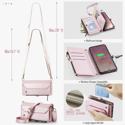 CaseMe C36 Card Slots Zipper Wallet RFID Anti-theft Leather Phone Case, For Galaxy S25 FE 5G, For Galaxy A17 4G, For Galaxy Z Fold7, For Galaxy S25 Edge 5G