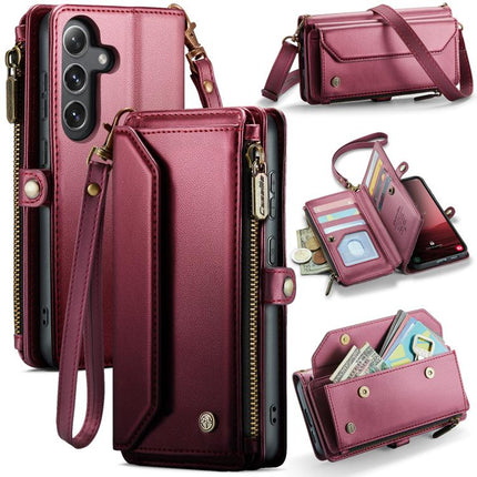 CaseMe C36 Card Slots Zipper Wallet RFID Anti-theft Leather Phone Case, For Galaxy A57 5G, For Galaxy A37 5G, For Galaxy S25 FE 5G, For Galaxy A17 4G