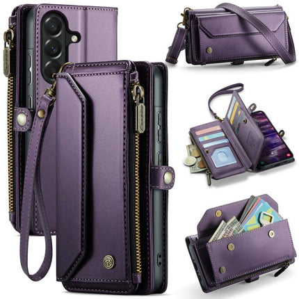 CaseMe C36 Card Slots Zipper Wallet RFID Anti-theft Leather Phone Case, For Galaxy A57 5G, For Galaxy A37 5G, For Galaxy S25 FE 5G, For Galaxy A17 4G