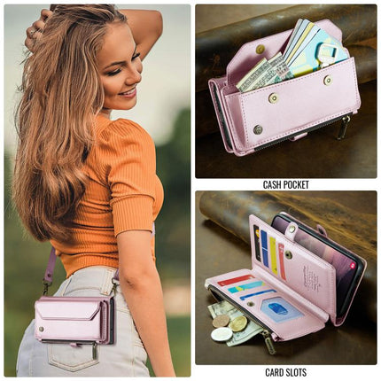 CaseMe C36 Card Slots Zipper Wallet RFID Anti-theft Leather Phone Case, For Galaxy A57 5G, For Galaxy A37 5G, For Galaxy S25 FE 5G, For Galaxy A17 4G