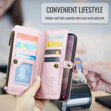 CaseMe C36 Card Slots Zipper Wallet RFID Anti-theft Leather Phone Case, For Galaxy A57 5G, For Galaxy A37 5G, For Galaxy S25 FE 5G, For Galaxy A17 4G