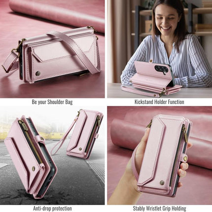 CaseMe C36 Card Slots Zipper Wallet RFID Anti-theft Leather Phone Case, For Galaxy A57 5G, For Galaxy A37 5G, For Galaxy S25 FE 5G, For Galaxy A17 4G