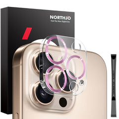 NORTHJO Camera Lens Protector CD Veins 3D Tempered Glass Film, For iPhone 16 Pro / 16 Pro Max, For iPhone 16 / 16 Plus