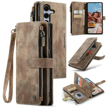 CaseMe C30 Card Slots Zipper Wallet Leather Phone Case, For Galaxy S25 5G, For Galaxy S25+ 5G, For Galaxy S25 Ultra 5G, For Galaxy A16 5G