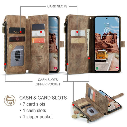 CaseMe C30 Card Slots Zipper Wallet Leather Phone Case, For Galaxy S25 5G, For Galaxy S25+ 5G, For Galaxy S25 Ultra 5G, For Galaxy A16 5G