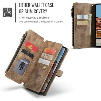 CaseMe C30 Card Slots Zipper Wallet Leather Phone Case, For Galaxy S25 5G, For Galaxy S25+ 5G, For Galaxy S25 Ultra 5G, For Galaxy A16 5G