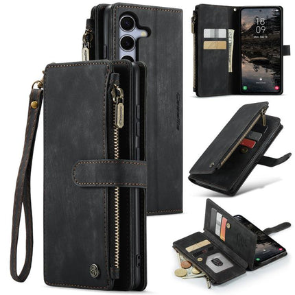 CaseMe C30 Card Slots Zipper Wallet Leather Phone Case, For Galaxy S25 5G, For Galaxy S25+ 5G, For Galaxy S25 Ultra 5G, For Galaxy A16 5G