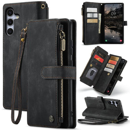 CaseMe C30 Card Slots Zipper Wallet Leather Phone Case, For Galaxy S25 5G, For Galaxy S25+ 5G, For Galaxy S25 Ultra 5G, For Galaxy A16 5G