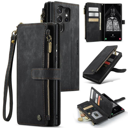 CaseMe C30 Card Slots Zipper Wallet Leather Phone Case, For Galaxy S25 5G, For Galaxy S25+ 5G, For Galaxy S25 Ultra 5G, For Galaxy A16 5G