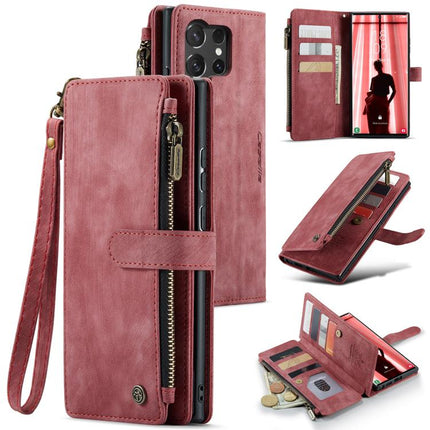 CaseMe C30 Card Slots Zipper Wallet Leather Phone Case, For Galaxy S25 5G, For Galaxy S25+ 5G, For Galaxy S25 Ultra 5G, For Galaxy A16 5G