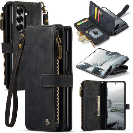 CaseMe C30 Card Slots Zipper Wallet Leather Phone Case, For Galaxy S25 FE 5G, For Galaxy A17 4G, For Galaxy Z Fold7, For Galaxy S25 Edge 5G, For Galaxy A56, For Galaxy A36
