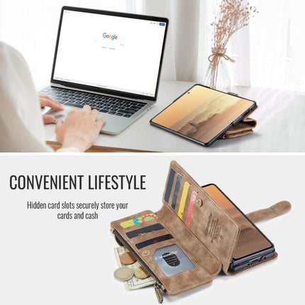 CaseMe C30 Card Slots Zipper Wallet Leather Phone Case, For Galaxy Z Fold8 Ultra 5G, For Galaxy S26+ 5G, For Galaxy S26 Ultra 5G, For Galaxy S26 5G, For Galaxy A57 5G, For Galaxy A37 5G