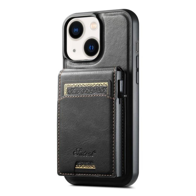 Suteni H19 Oil Wax 2-in-1 MagSafe Removable Card Box Back Phone Case, For iPhone 14 Plus, For iPhone 14, For iPhone 14 Pro, For iPhone 14 Pro Max, For iPhone 13 Pro Max, For iPhone 13 Pro, For iPhone 13, For iPhone 12, For iPhone 12 Pro Max            ...