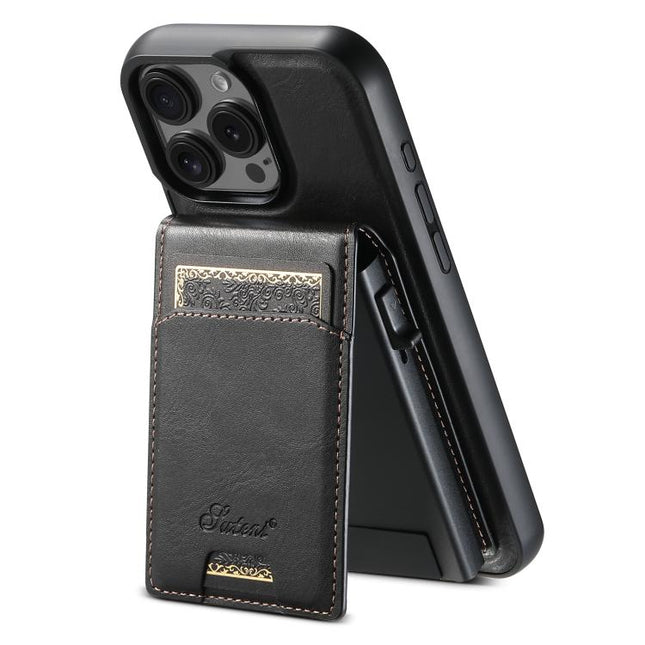 Suteni H19 Oil Wax 2-in-1 MagSafe Removable Card Box Back Phone Case, For iPhone 14 Plus, For iPhone 14, For iPhone 14 Pro, For iPhone 14 Pro Max, For iPhone 13 Pro Max, For iPhone 13 Pro, For iPhone 13, For iPhone 12, For iPhone 12 Pro Max            ...