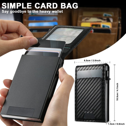 Suteni H19 Carbon Fiber Grain 2-in-1 MagSafe Removable Card Box Back Phone Case, For iPhone 12 Pro