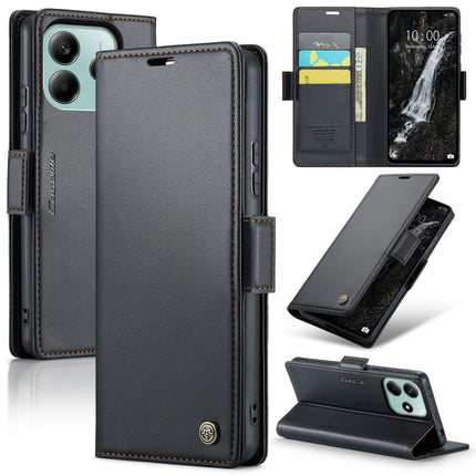 CaseMe 023 Butterfly Buckle Litchi Texture RFID Anti-theft Leather Phone Case, For Redmi Note 14 5G, For Redmi Note 14 Pro 5G, For Redmi Note 15 Pro+ 5G Global 163.3mm, For Redmi Note 15 4G / 5G Global 164mm