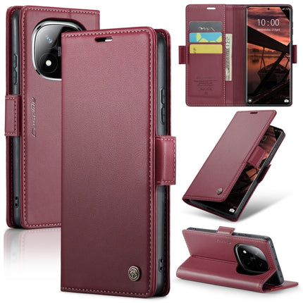 CaseMe 023 Butterfly Buckle Litchi Texture RFID Anti-theft Leather Phone Case, For Redmi Note 14 5G, For Redmi Note 14 Pro 5G, For Redmi Note 15 Pro+ 5G Global 163.3mm, For Redmi Note 15 4G / 5G Global 164mm