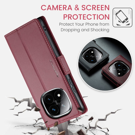 CaseMe 023 Butterfly Buckle Litchi Texture RFID Anti-theft Leather Phone Case, For Redmi Note 14 Pro 5G