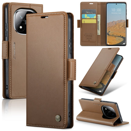 CaseMe 023 Butterfly Buckle Litchi Texture RFID Anti-theft Leather Phone Case, For Redmi Note 14 5G, For Redmi Note 14 Pro 5G, For Redmi Note 15 Pro+ 5G Global 163.3mm, For Redmi Note 15 4G / 5G Global 164mm