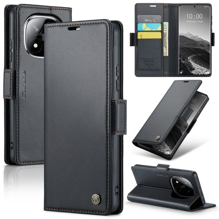 CaseMe 023 Butterfly Buckle Litchi Texture RFID Anti-theft Leather Phone Case, For Redmi Note 14 5G, For Redmi Note 14 Pro 5G, For Redmi Note 15 Pro+ 5G Global 163.3mm, For Redmi Note 15 4G / 5G Global 164mm