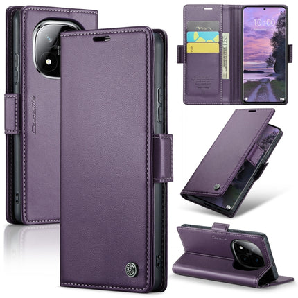 CaseMe 023 Butterfly Buckle Litchi Texture RFID Anti-theft Leather Phone Case, For Redmi Note 14 5G, For Redmi Note 14 Pro 5G, For Redmi Note 15 Pro+ 5G Global 163.3mm, For Redmi Note 15 4G / 5G Global 164mm