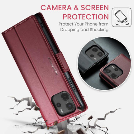 CaseMe 023 Butterfly Buckle Litchi Texture RFID Anti-theft Leather Phone Case, For Redmi Note 14 4G 164.84mm, For Xiaomi Poco X7 Pro, For Redmi Note 14 Pro 4G, For Redmi Note 14 4G 163.25mm