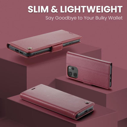 CaseMe 023 Butterfly Buckle Litchi Texture RFID Anti-theft Leather Phone Case, For Redmi Note 14 4G 164.84mm, For Xiaomi Poco X7 Pro, For Redmi Note 14 Pro 4G, For Redmi Note 14 4G 163.25mm