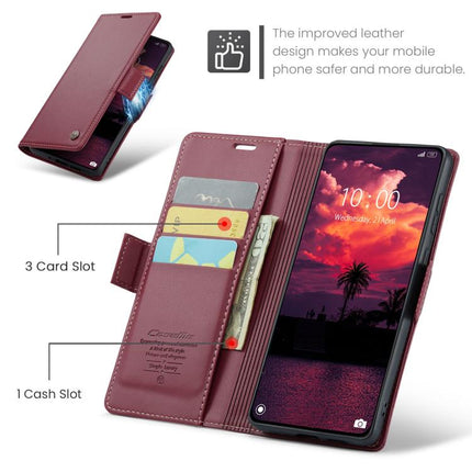 CaseMe 023 Butterfly Buckle Litchi Texture RFID Anti-theft Leather Phone Case, For Redmi Note 15 4G / 5G Global 164mm, For Xiaomi Poco F7 Pro / F7 Ultra