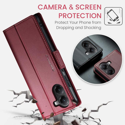 CaseMe 023 Butterfly Buckle Litchi Texture RFID Anti-theft Leather Phone Case, For Redmi Note 15 4G / 5G Global 164mm, For Xiaomi Poco F7 Pro / F7 Ultra