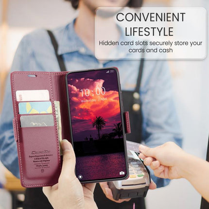 CaseMe 023 Butterfly Buckle Litchi Texture RFID Anti-theft Leather Phone Case, For Redmi Note 15 4G / 5G Global 164mm, For Xiaomi Poco F7 Pro / F7 Ultra