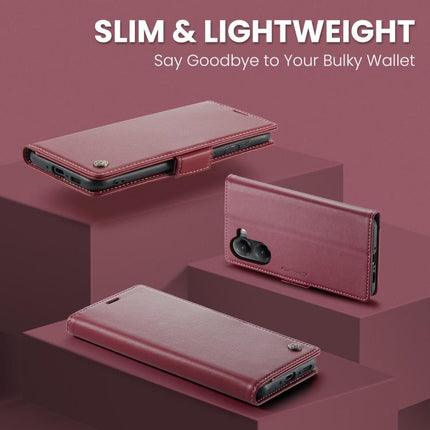 CaseMe 023 Butterfly Buckle Litchi Texture RFID Anti-theft Leather Phone Case, For Redmi Note 15 4G / 5G Global 164mm, For Xiaomi Poco F7 Pro / F7 Ultra
