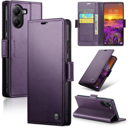 CaseMe 023 Butterfly Buckle Litchi Texture RFID Anti-theft Leather Phone Case, For Redmi Note 14 4G 164.84mm, For Xiaomi Poco X7 Pro, For Redmi Note 14 Pro 4G, For Redmi Note 14 4G 163.25mm