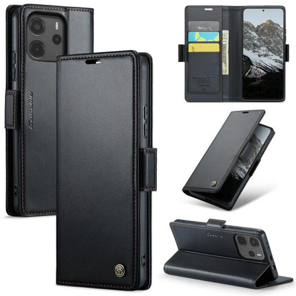 CaseMe 023 Butterfly Buckle Litchi Texture RFID Anti-theft Leather Phone Case, For Redmi Note 14 4G 164.84mm, For Xiaomi Poco X7 Pro, For Redmi Note 14 Pro 4G, For Redmi Note 14 4G 163.25mm