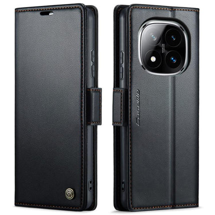 CaseMe 023 Butterfly Buckle Litchi Texture RFID Anti-theft Leather Phone Case, For Redmi Note 14 4G 164.84mm, For Xiaomi Poco X7 Pro, For Redmi Note 14 Pro 4G, For Redmi Note 14 4G 163.25mm