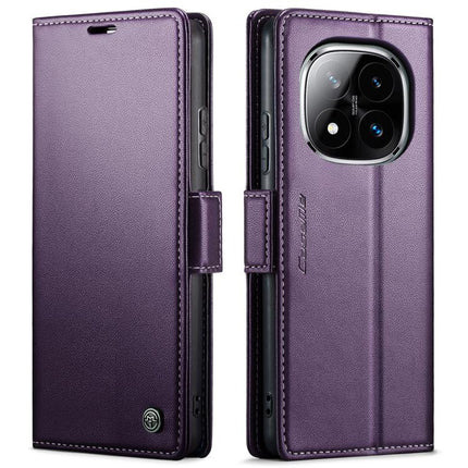 CaseMe 023 Butterfly Buckle Litchi Texture RFID Anti-theft Leather Phone Case, For Redmi Note 14 4G 164.84mm, For Xiaomi Poco X7 Pro, For Redmi Note 14 Pro 4G, For Redmi Note 14 4G 163.25mm