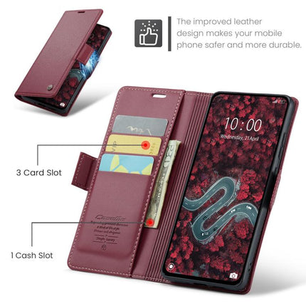 CaseMe 023 Butterfly Buckle Litchi Texture RFID Anti-theft Leather Phone Case, For Xiaomi Poco F7 Pro / F7 Ultra