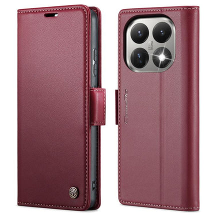 CaseMe 023 Butterfly Buckle Litchi Texture RFID Anti-theft Leather Phone Case, For Xiaomi 17, For Xiaomi 15T Pro, For Xiaomi 15T, For Redmi 15C 5G / 4G EU 173mm