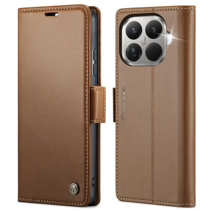 CaseMe 023 Butterfly Buckle Litchi Texture RFID Anti-theft Leather Phone Case, For Xiaomi 17, For Xiaomi 15T Pro, For Xiaomi 15T, For Redmi 15C 5G / 4G EU 173mm