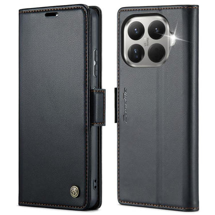 CaseMe 023 Butterfly Buckle Litchi Texture RFID Anti-theft Leather Phone Case, For Xiaomi 17, For Xiaomi 15T Pro, For Xiaomi 15T, For Redmi 15C 5G / 4G EU 173mm
