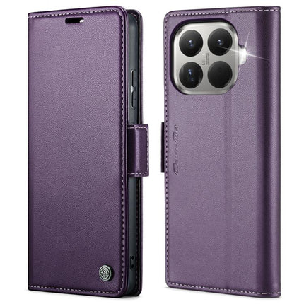 CaseMe 023 Butterfly Buckle Litchi Texture RFID Anti-theft Leather Phone Case, For Xiaomi 17, For Xiaomi 15T Pro, For Xiaomi 15T, For Redmi 15C 5G / 4G EU 173mm