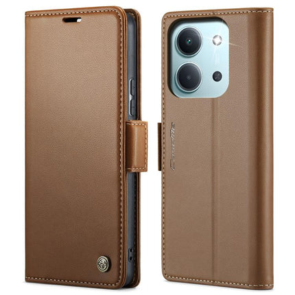CaseMe 023 Butterfly Buckle Litchi Texture RFID Anti-theft Leather Phone Case, For Xiaomi 17, For Xiaomi 15T Pro, For Xiaomi 15T, For Redmi 15C 5G / 4G EU 173mm