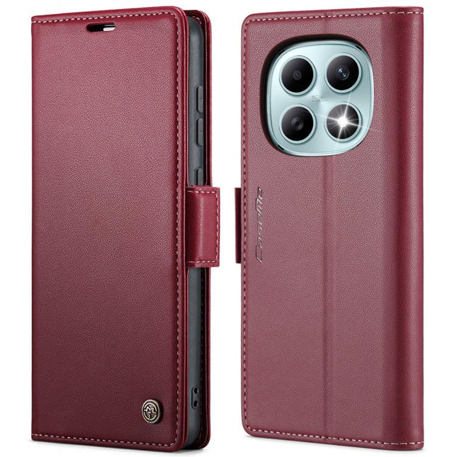 CaseMe 023 Butterfly Buckle Litchi Texture RFID Anti-theft Leather Phone Case, For Redmi Note 15 4G / 5G Global 164mm, For Xiaomi Poco F7 Pro / F7 Ultra