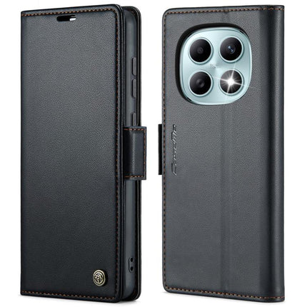 CaseMe 023 Butterfly Buckle Litchi Texture RFID Anti-theft Leather Phone Case, For Redmi Note 14 5G, For Redmi Note 14 Pro 5G, For Redmi Note 15 Pro+ 5G Global 163.3mm, For Redmi Note 15 4G / 5G Global 164mm