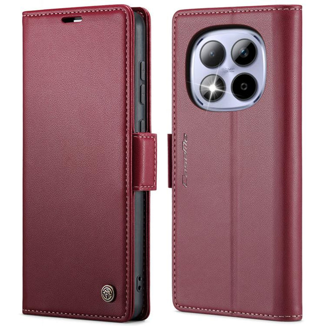 CaseMe 023 Butterfly Buckle Litchi Texture RFID Anti-theft Leather Phone Case, For Redmi Note 15 Pro 5G Global 163.6mm, For Xiaomi 17, For Xiaomi 15T Pro, For Xiaomi 15T