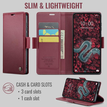 CaseMe 023 Butterfly Buckle Litchi Texture RFID Anti-theft Leather Phone Case, For Xiaomi 17, For Xiaomi 15T Pro, For Xiaomi 15T, For Redmi 15C 5G / 4G EU 173mm