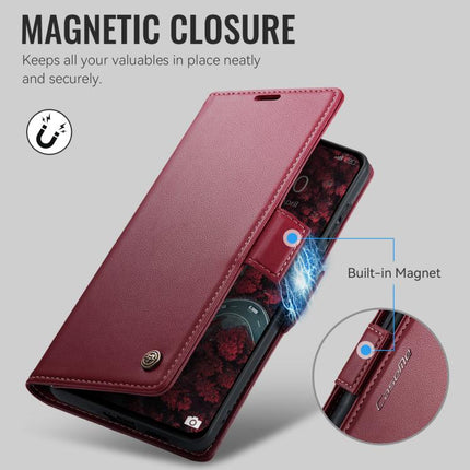 CaseMe 023 Butterfly Buckle Litchi Texture RFID Anti-theft Leather Phone Case, For Xiaomi 17, For Xiaomi 15T Pro, For Xiaomi 15T, For Redmi 15C 5G / 4G EU 173mm