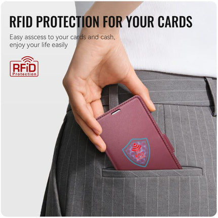 CaseMe 023 Butterfly Buckle Litchi Texture RFID Anti-theft Leather Phone Case, For Xiaomi 17T 5G, For Xiaomi 17 Ultra, For Redmi Note 15 Pro 4G Global 163.2mm, For Redmi Note 15 Pro 5G Global 163.6mm