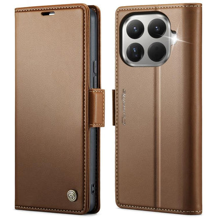 CaseMe 023 Butterfly Buckle Litchi Texture RFID Anti-theft Leather Phone Case, For Xiaomi 17T Pro 5G, For Xiaomi 17T 5G, For Xiaomi 17 Ultra, For Redmi Note 15 Pro 4G Global 163.2mm