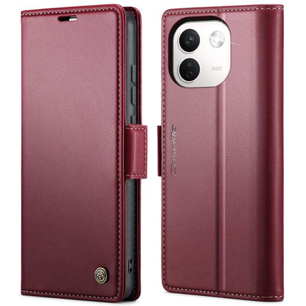 CaseMe 023 Butterfly Buckle Litchi Texture RFID Anti-theft Leather Phone Case, For Xiaomi 17T Pro 5G, For Xiaomi 17T 5G, For Xiaomi 17 Ultra, For Redmi Note 15 Pro 4G Global 163.2mm